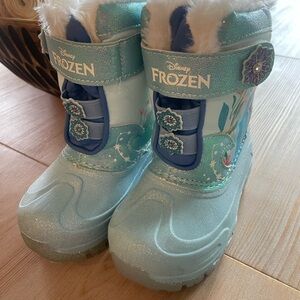 Disney Frozen - Elsa & Ana Toddler Light up Winter Snowboots - Blue 9T